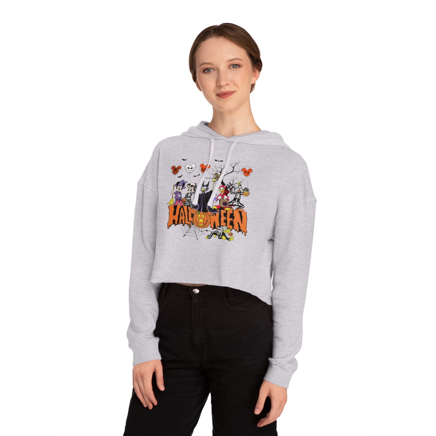 OMNI™ Classic Cartoon Halloween Women’s Cropped Hoodie