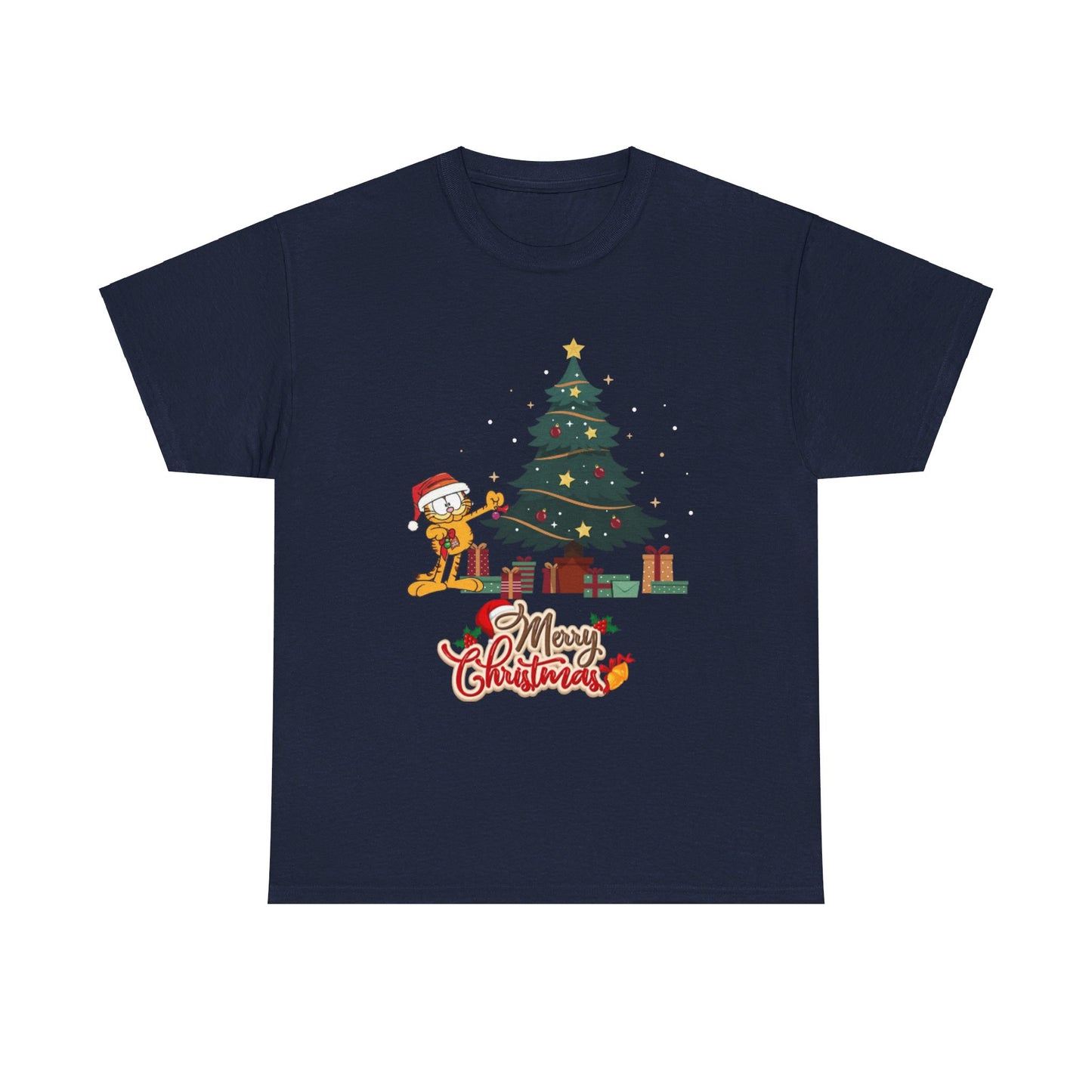 OMNI™ Garfield Christmas Themed Unisex Heavy Cotton T-Shirt