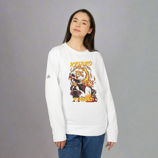 OMNI™ Demon Slayer Flame Hashira Kyojuro Rengoku Adidas Unisex Fleece Crewneck Sweatshirt