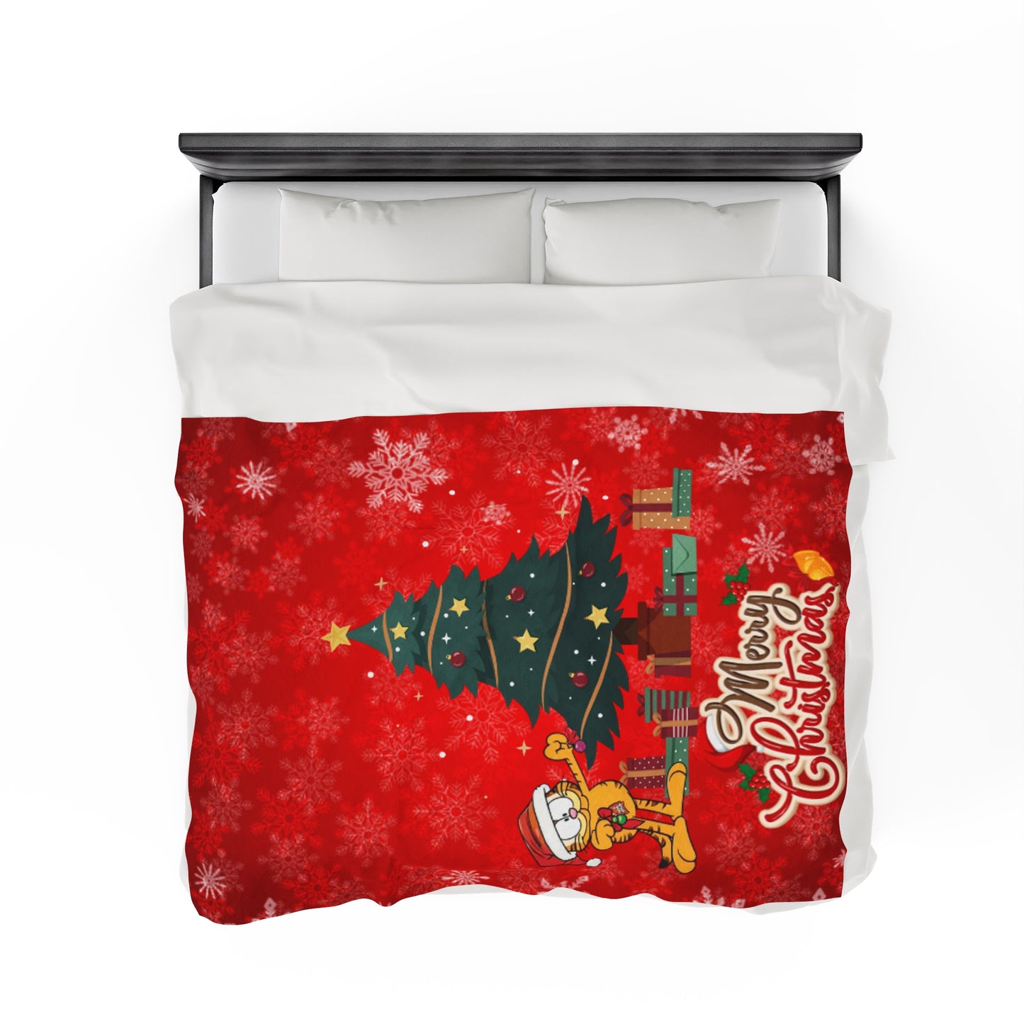 OMNI™ Garfield Christmas Themed Velveteen Plush Blanket