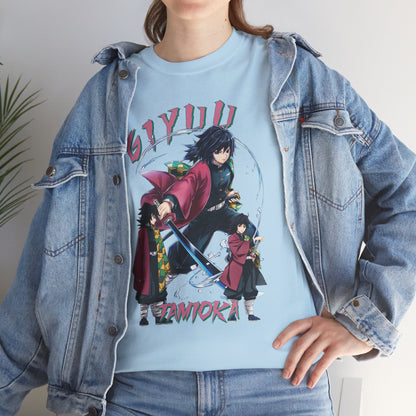 OMNI™ Demon Slayer Water Hashira Giyu Tomioka Unisex Heavy Cotton T-Shirt