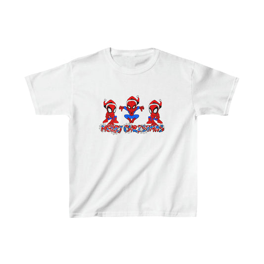 OMNI™ Spider-man Christmas Themed Kids Heavy Cotton T-Shirt