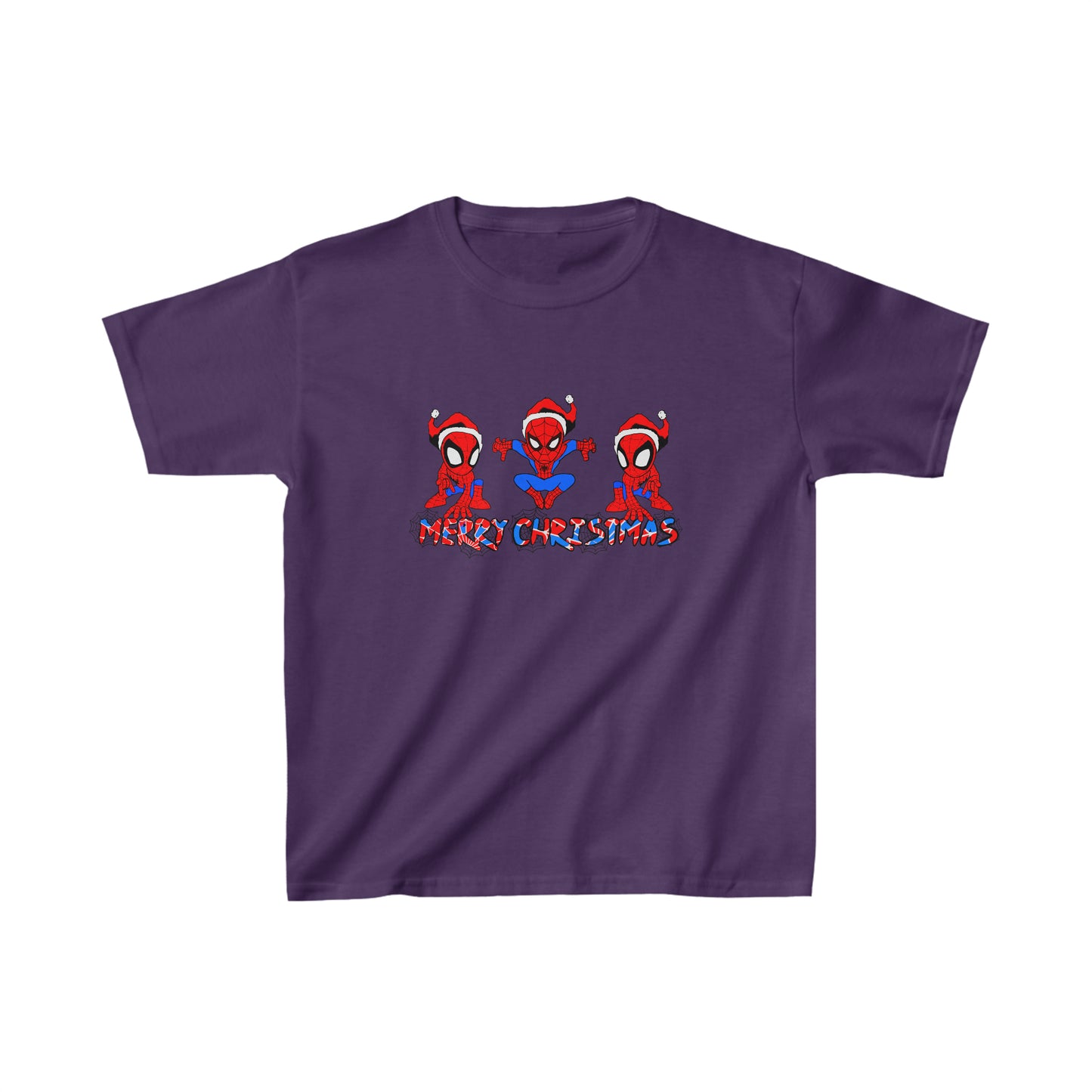 OMNI™ Spider-man Christmas Themed Kids Heavy Cotton T-Shirt