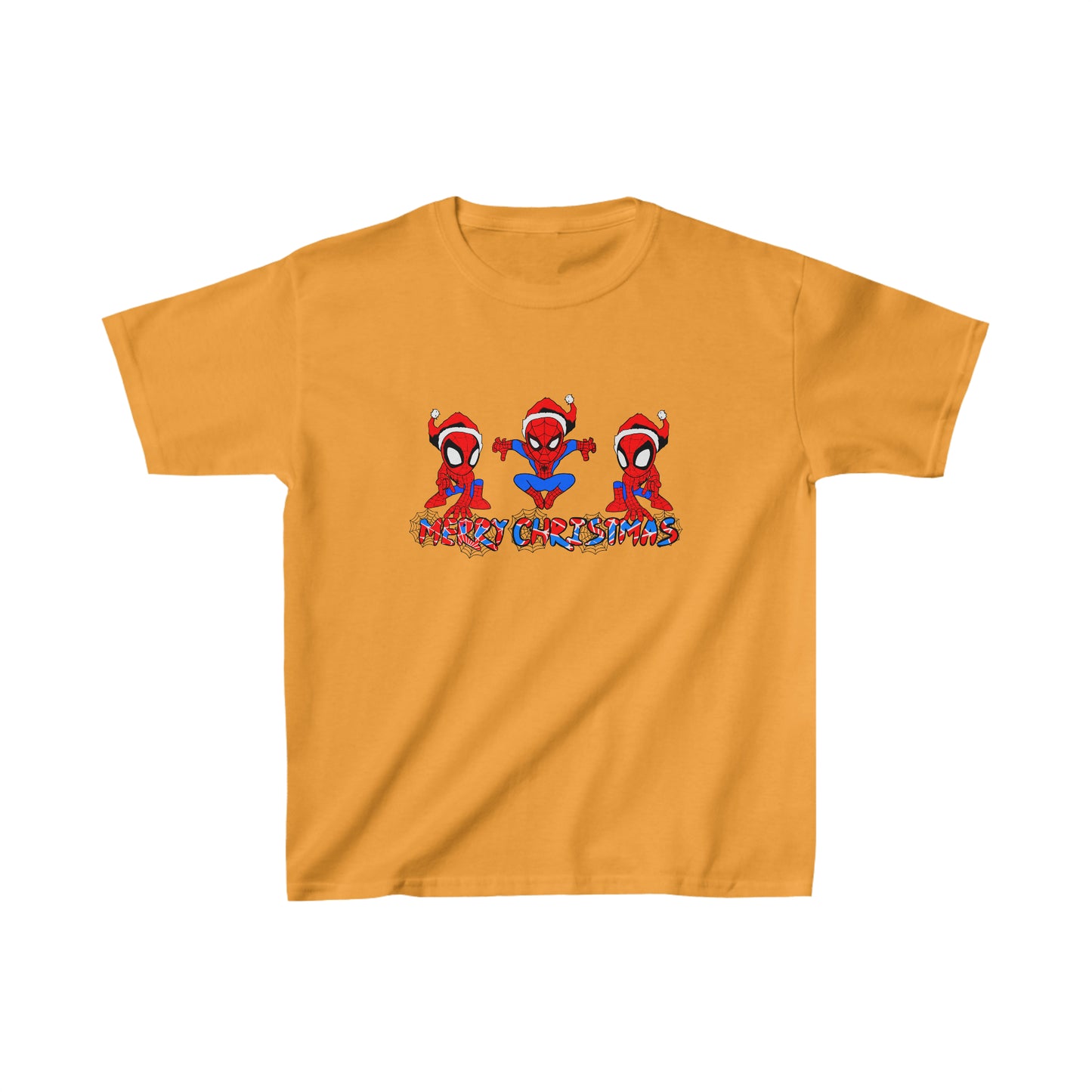 OMNI™ Spider-man Christmas Themed Kids Heavy Cotton T-Shirt