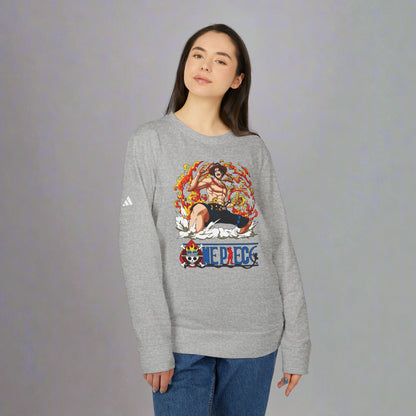 OMNI™ One Piece Mera Mera No Mi Ace Adidas Unisex Fleece Crewneck Sweatshirt