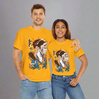 OMNI™ One Piece Luffy Gear 5 Bajrang Gun Unisex Heavy Cotton T-Shirt