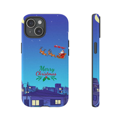 OMNI™ Santa and His Reindeer (Merry Christmas) Starry Night Double Layered Phone Cases