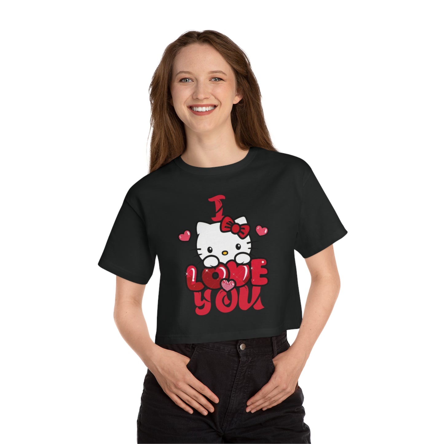 OMNI™ Hello Kitty Valentine's Day Champion Women's Heritage Cropped T-Shirt