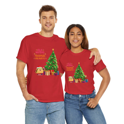 OMNI™ Taco Santa Christmas Holiday Themed Unisex Heavy Cotton T-Shirt