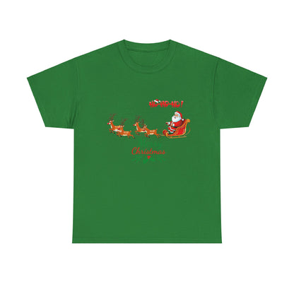 OMNI™ Santa and His Reindeer (Merry Christmas) Unisex Heavy Cotton T-Shirt