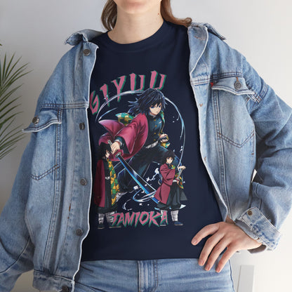 OMNI™ Demon Slayer Water Hashira Giyu Tomioka Unisex Heavy Cotton T-Shirt