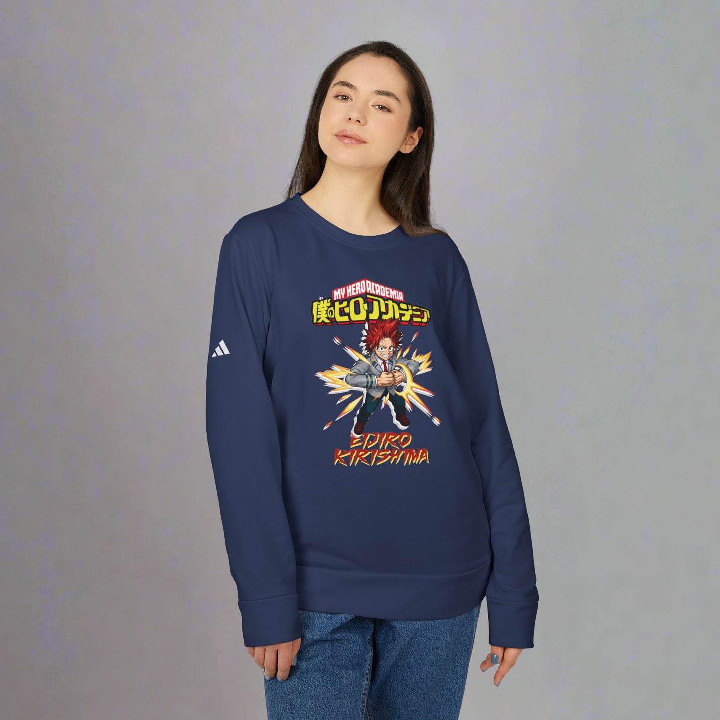 OMNI™ My Hero Academia Eijiro Kirishima Adidas Unisex Fleece Crewneck Sweatshirt