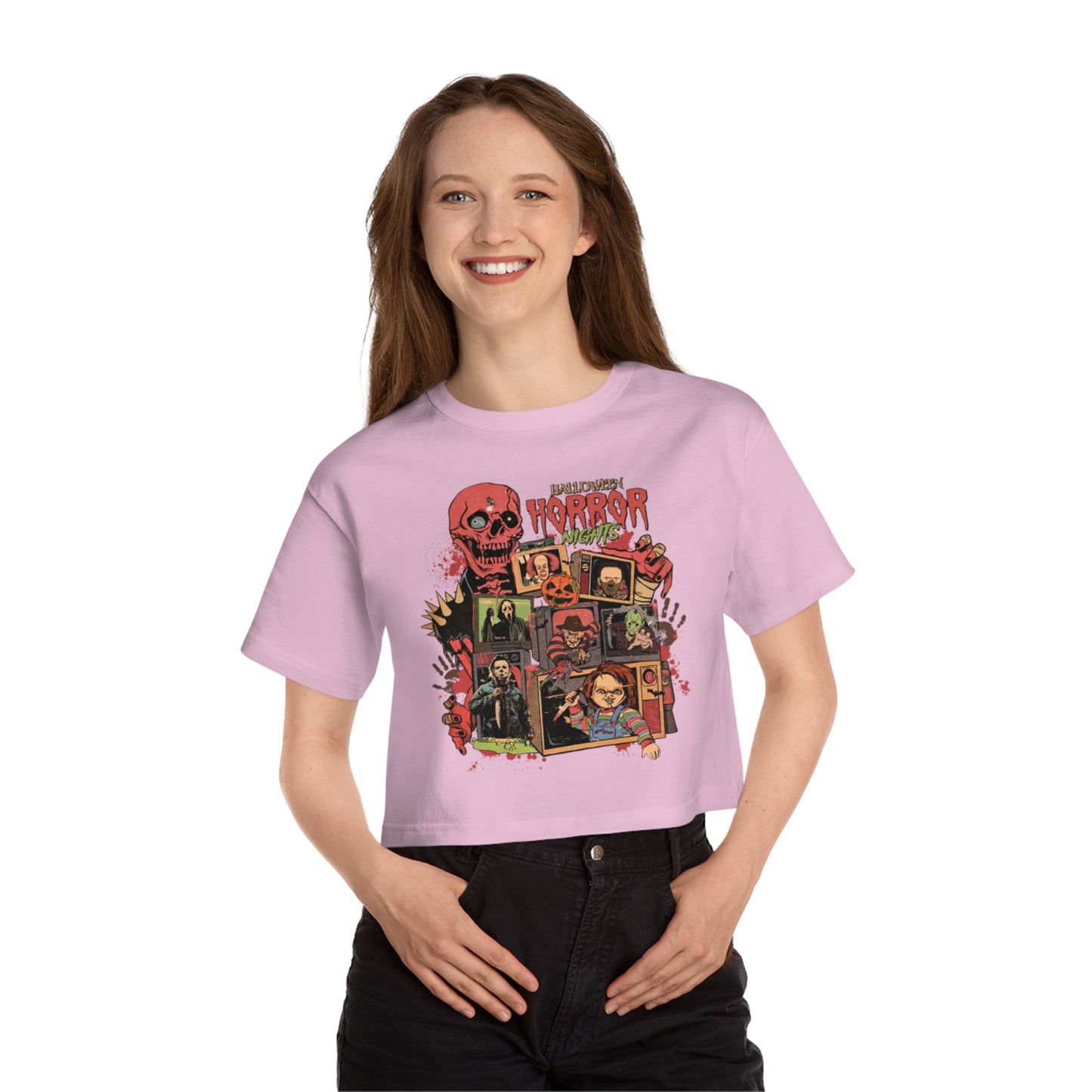 OMNI™ Halloween Horror Nights Champion Women's Heritage Cropped T-Shirt