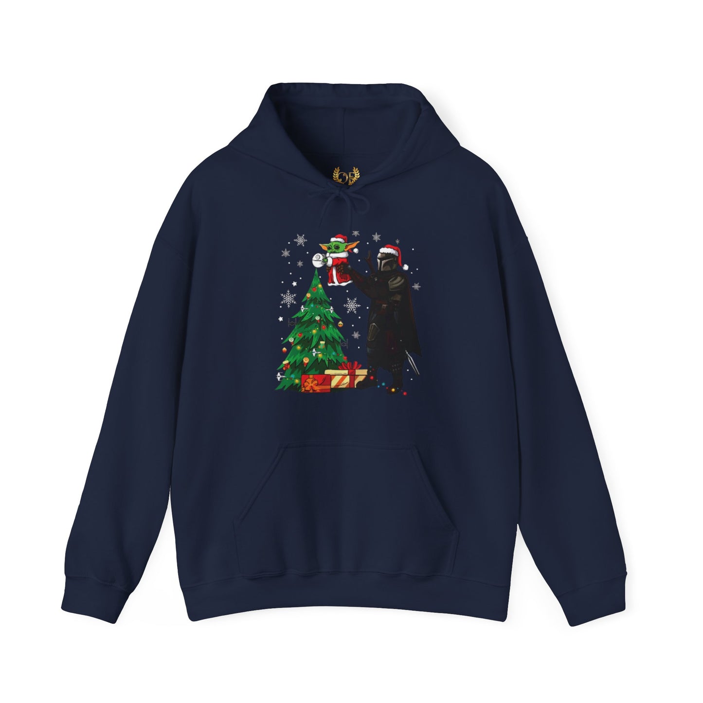 OMNI™ Star Wars Mandalorian and Baby Yoda Christmas Themed Unisex Hoodie