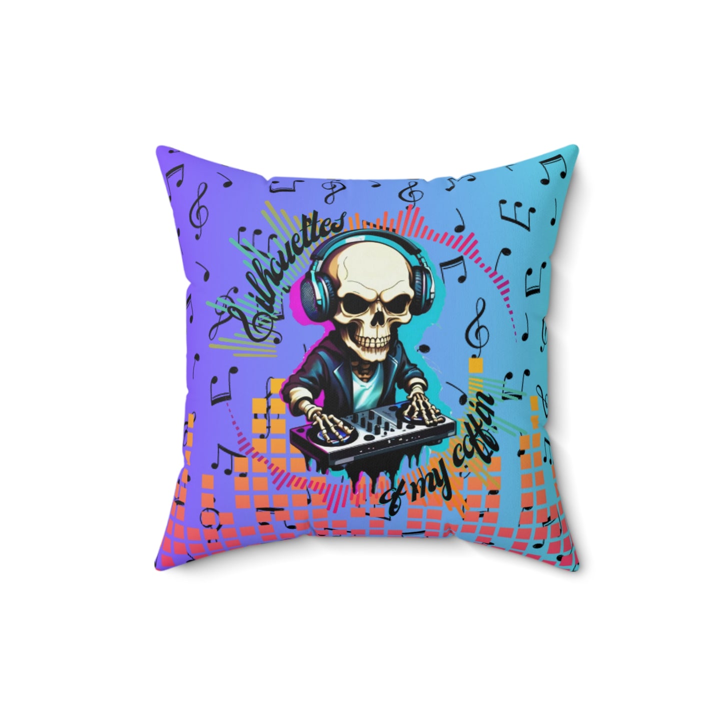 OMNI™ Silhouettes Of My Coffin Spun Polyester Square Pillow (2nd Edition)