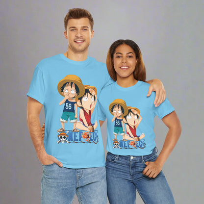 OMNI™ One Piece Luffy & Ace Brotherhood Unisex Heavy Cotton T-Shirt