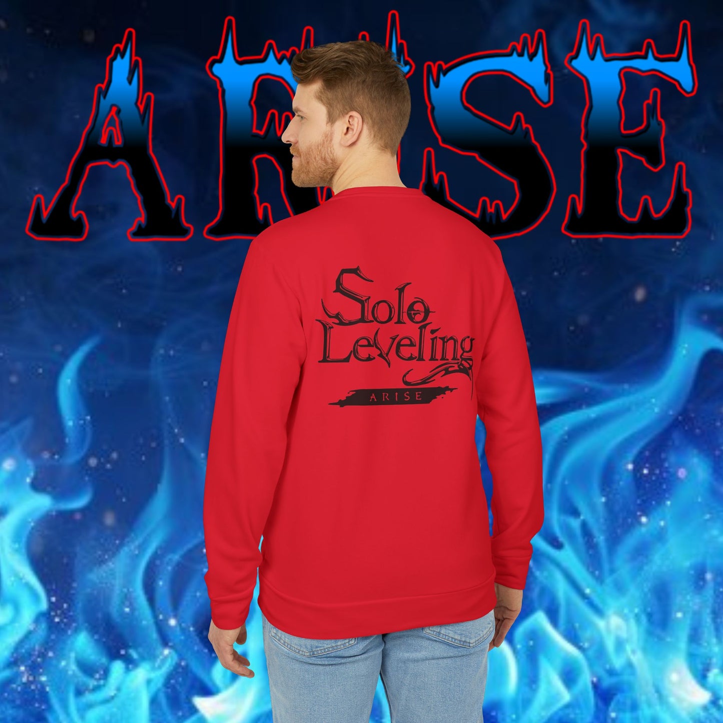 OMNI™ Solo Leveling Marshal Igris Adidas Unisex Fleece Crewneck Sweatshirt