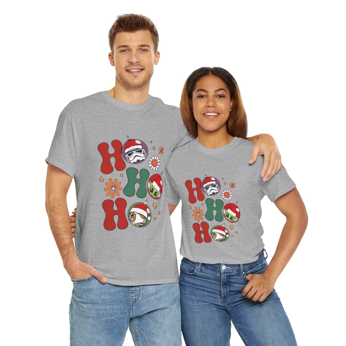 OMNI™ HO! HO! HO! Star Wars Christmas Themed Unisex Heavy Cotton T-Shirt