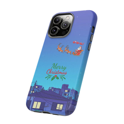 OMNI™ Santa and His Reindeer (Merry Christmas) Starry Night Double Layered Phone Cases