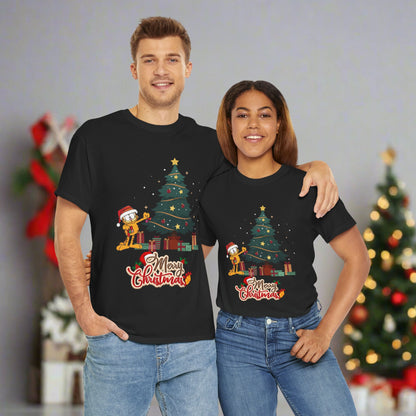 OMNI™ Garfield Christmas Themed Unisex Heavy Cotton T-Shirt