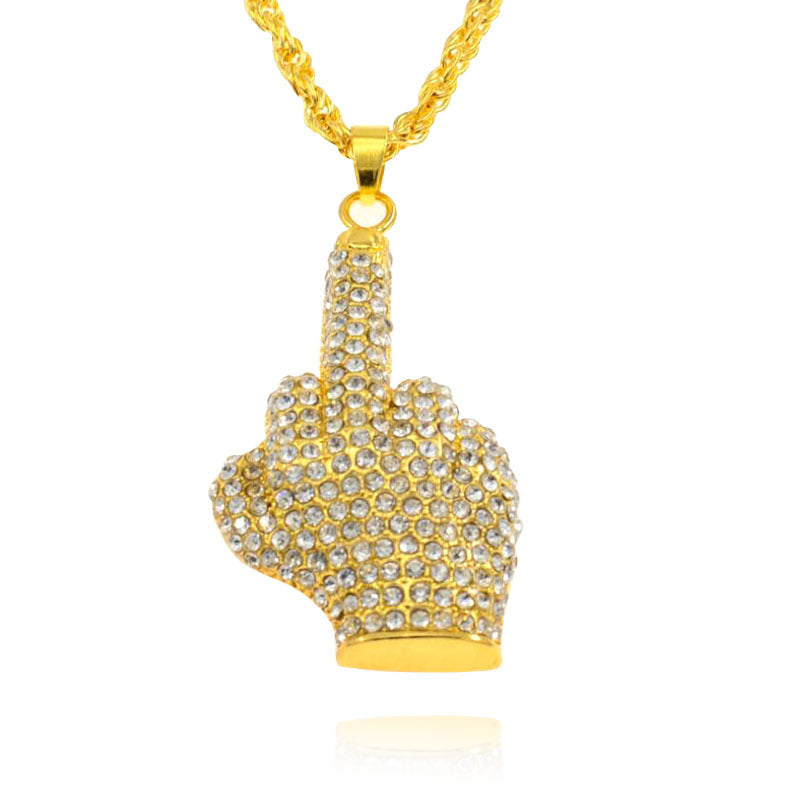 OMNI™ Middle Finger Diamond Necklace