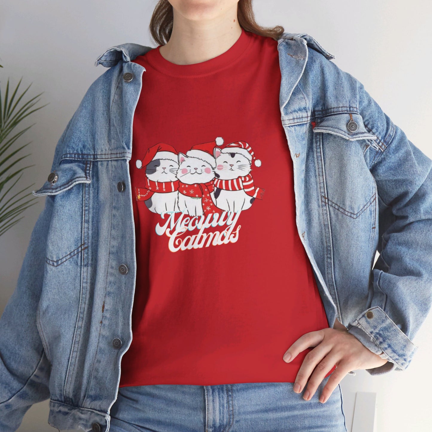 OMNI™ Meowwy Catmas Christmas Heavy Cotton Unisex T-Shirt