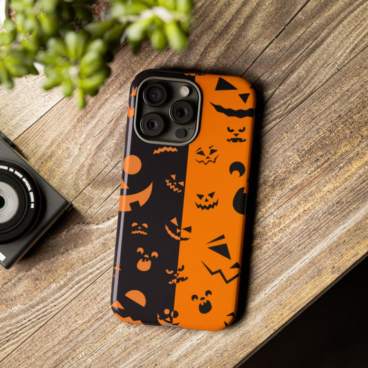 OMNI™ Orange and Black Jack O'Lantern Grin Double Layered Phone Case