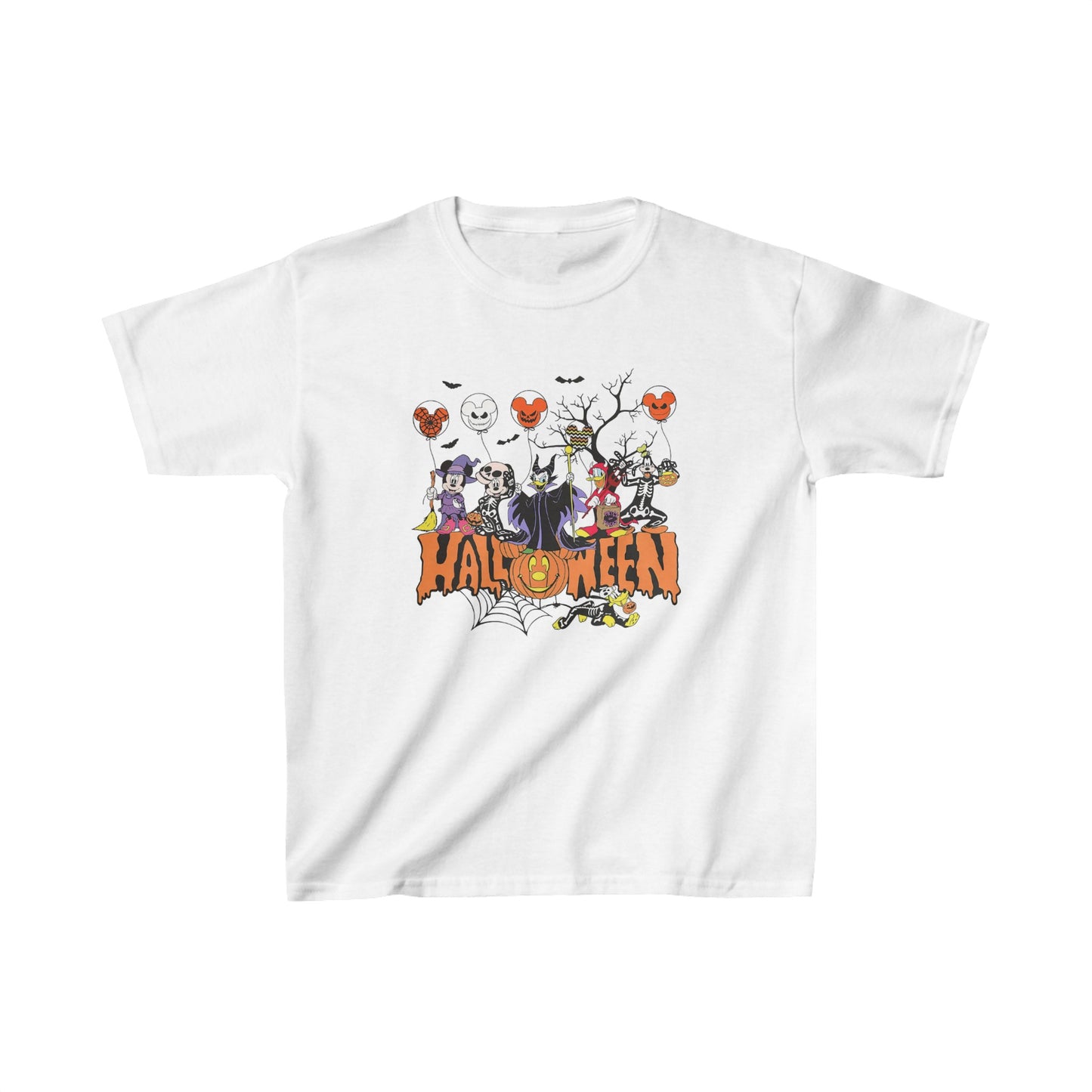 OMNI™ Classic Cartoon Halloween Unisex Kids Heavy Cotton T-Shirt