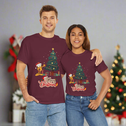 OMNI™ Garfield Christmas Themed Unisex Heavy Cotton T-Shirt