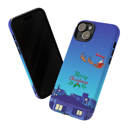 OMNI™ Santa and His Reindeer (Merry Christmas) Starry Night Double Layered Phone Cases