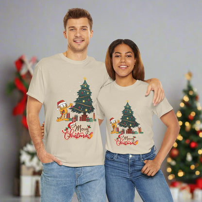 OMNI™ Garfield Christmas Themed Unisex Heavy Cotton T-Shirt