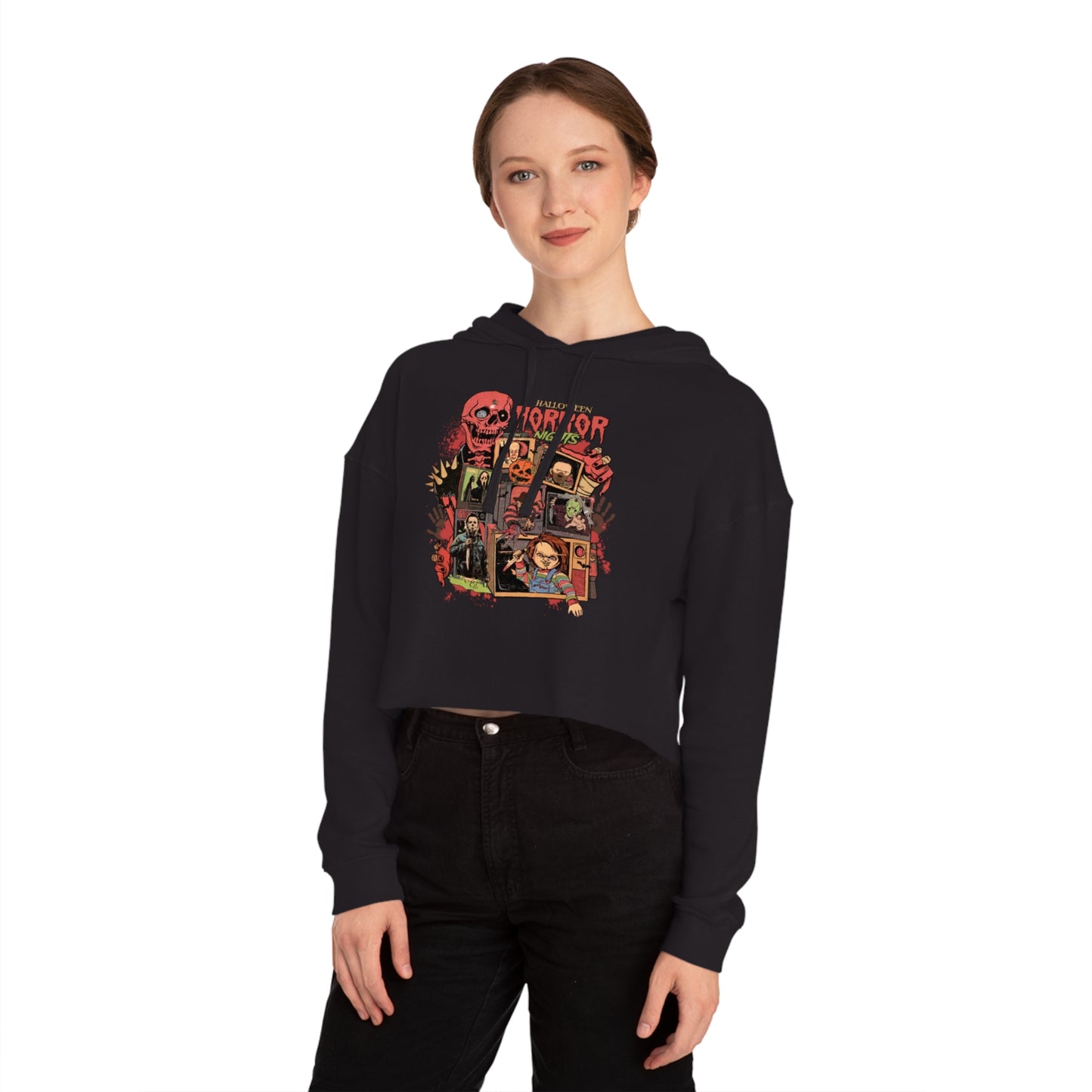 OMNI™ Halloween Horror Nights Women’s Cropped Hoodie