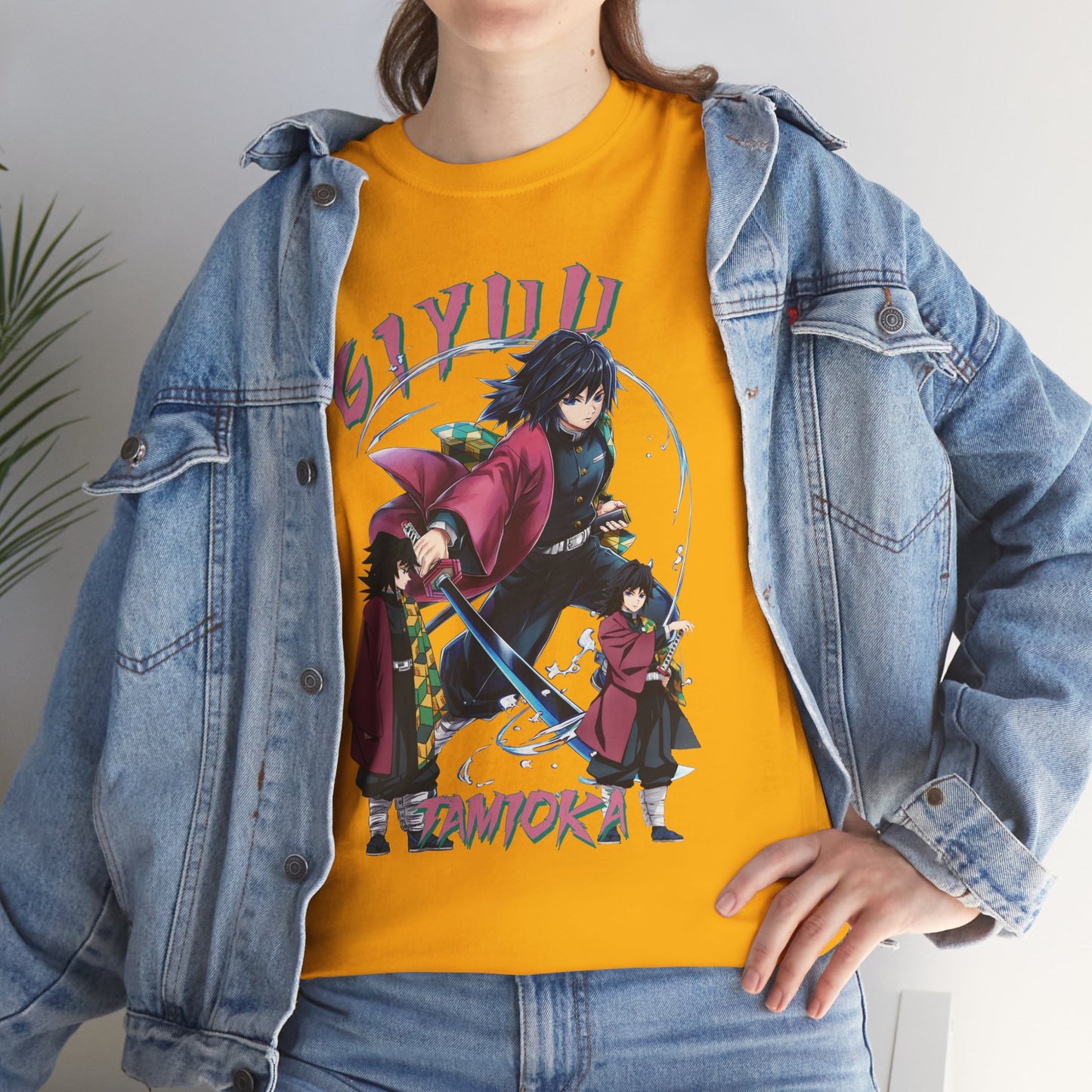 OMNI™ Demon Slayer Water Hashira Giyu Tomioka Unisex Heavy Cotton T-Shirt