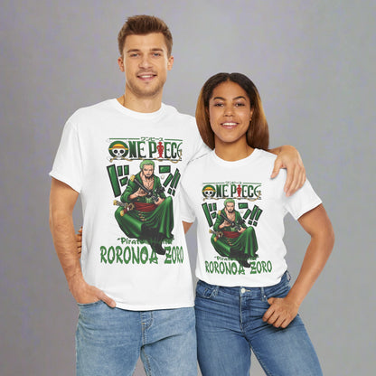 OMNI™ One Piece Pirate Hunter Roronoa Zoro Unisex Heavy Cotton T-Shirt
