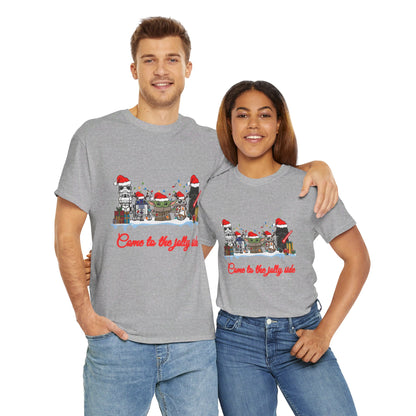 OMNI™ Star Wars Cartoon (Come To The Jolly Side) Christmas Themed Unisex Heavy Cotton T-Shirt