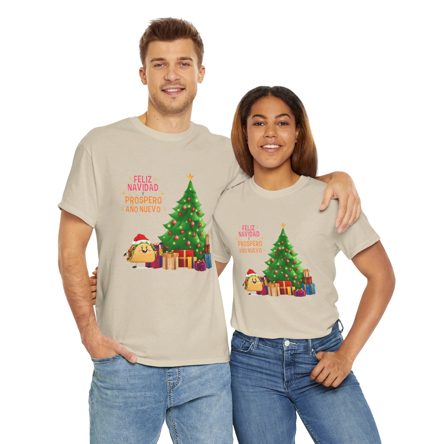 OMNI™ Taco Santa Christmas Holiday Themed Unisex Heavy Cotton T-Shirt