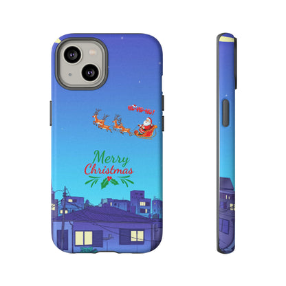 OMNI™ Santa and His Reindeer (Merry Christmas) Starry Night Double Layered Phone Cases