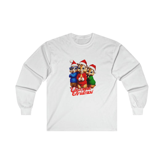 OMNI™ Chipmunk Christmas Ultra Cotton Long Sleeve T-Shirt
