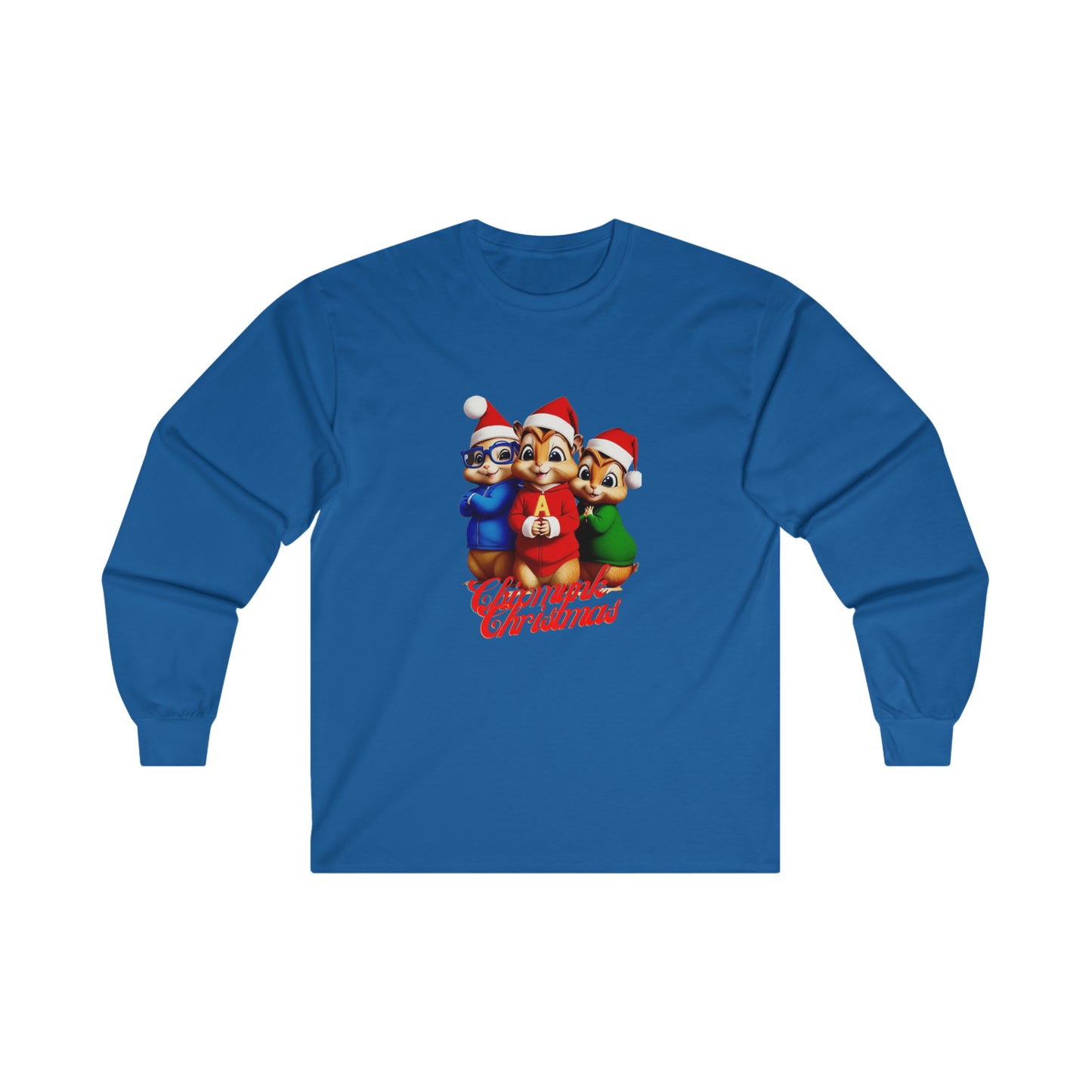 OMNI™ Chipmunk Christmas Ultra Cotton Long Sleeve T-Shirt