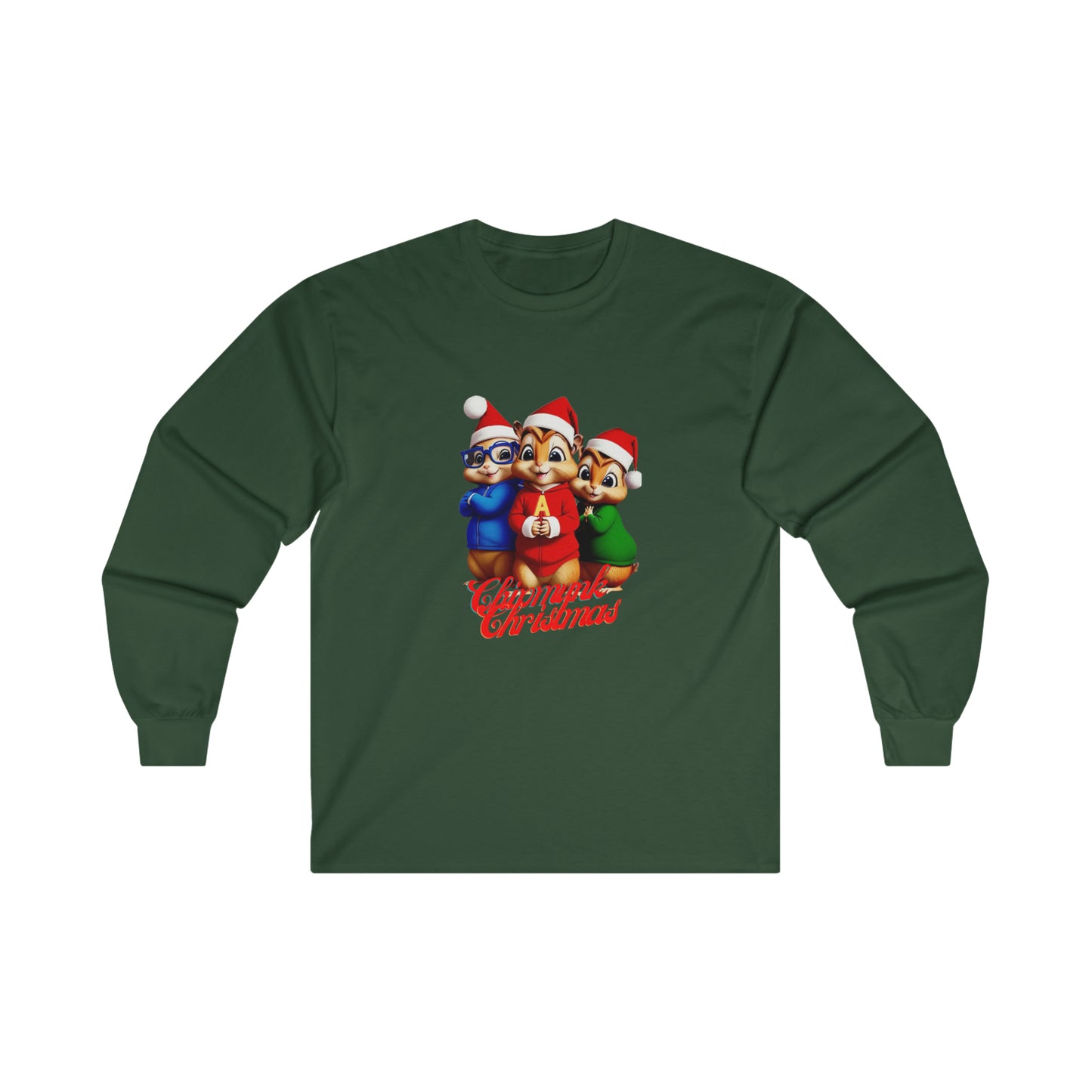 OMNI™ Chipmunk Christmas Ultra Cotton Long Sleeve T-Shirt