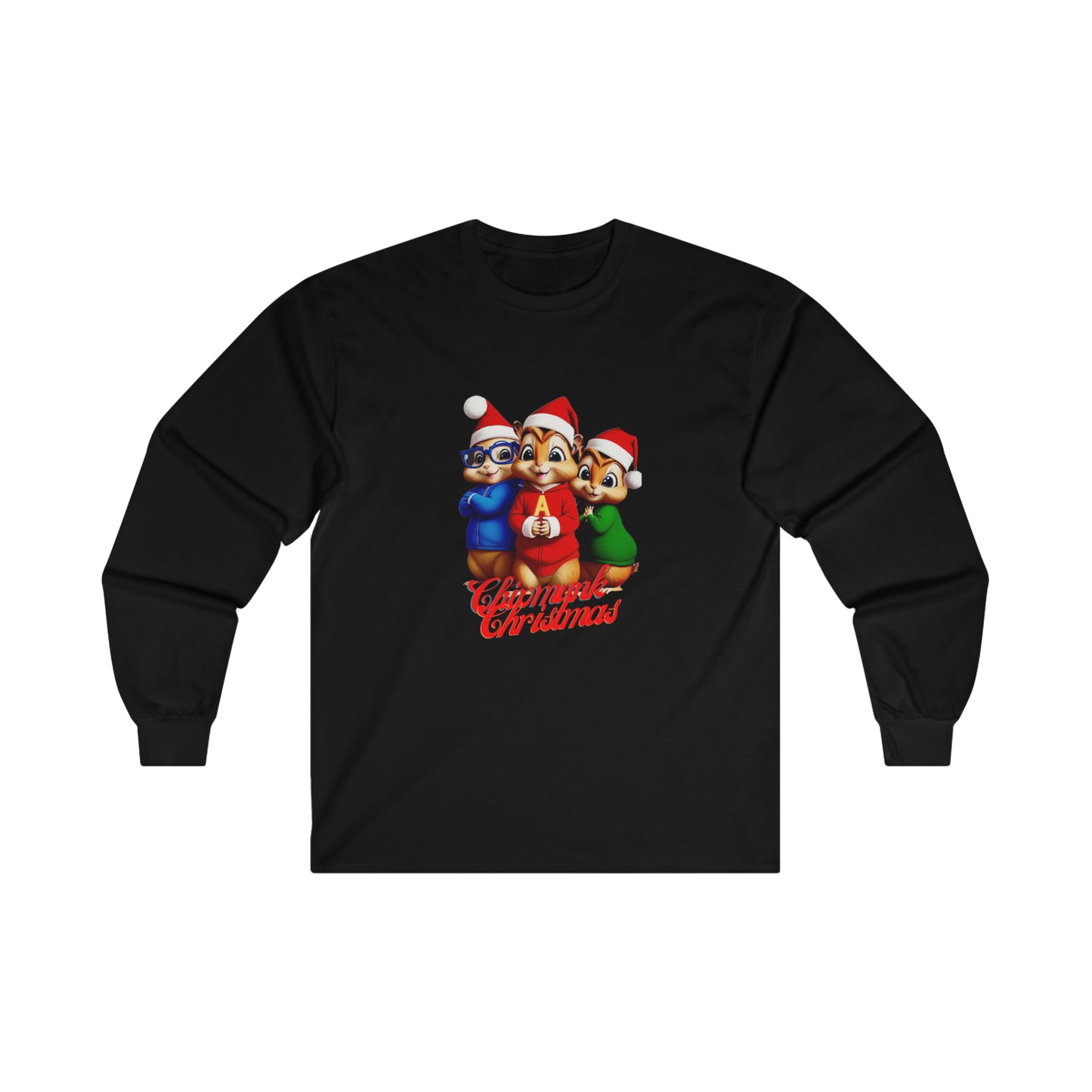 OMNI™ Chipmunk Christmas Ultra Cotton Long Sleeve T-Shirt
