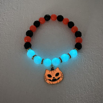 OMNI™ Halloween Pumpkin Head Beaded Luminous Bracelet