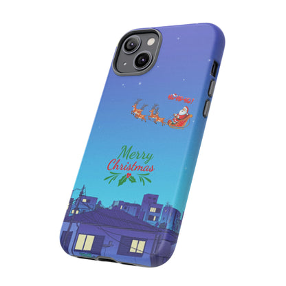 OMNI™ Santa and His Reindeer (Merry Christmas) Starry Night Double Layered Phone Cases