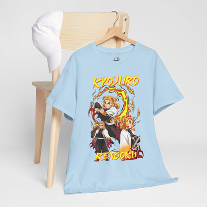 OMNI™ Demon Slayer Flame Hashira Kyojuro Rengoku Unisex Heavy Cotton T-Shirt