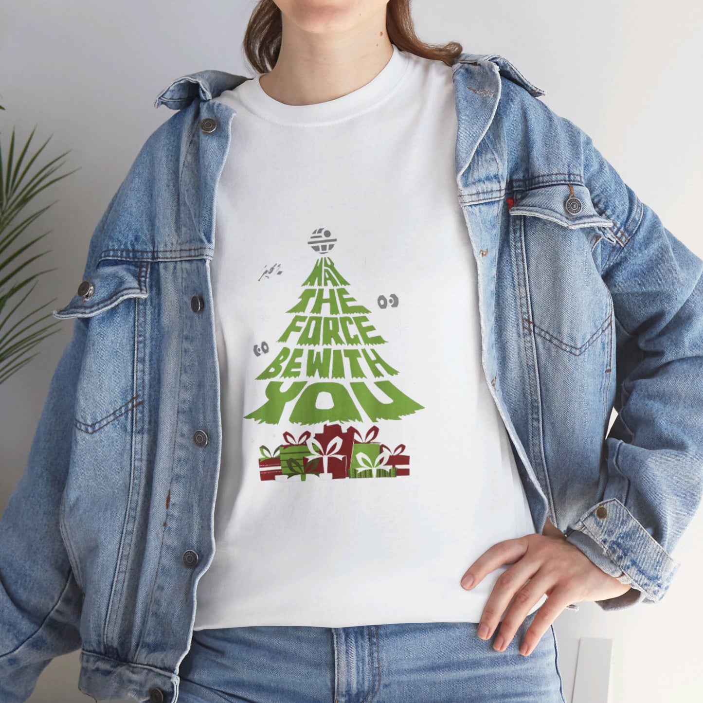 OMNI™ May The Force Be With You Christmas Tree Unisex Heavy Cotton T-Shirt