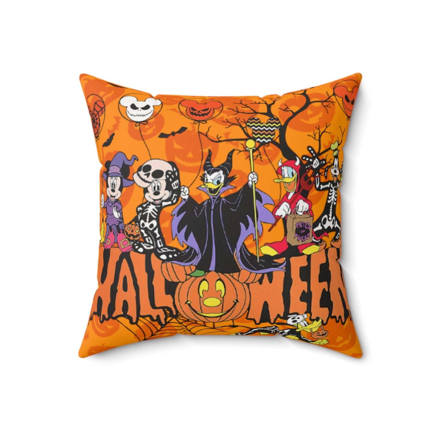 OMNI™ Classic Cartoon Halloween Spun Polyester Square Pillow