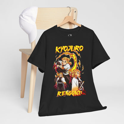 OMNI™ Demon Slayer Flame Hashira Kyojuro Rengoku Unisex Heavy Cotton T-Shirt