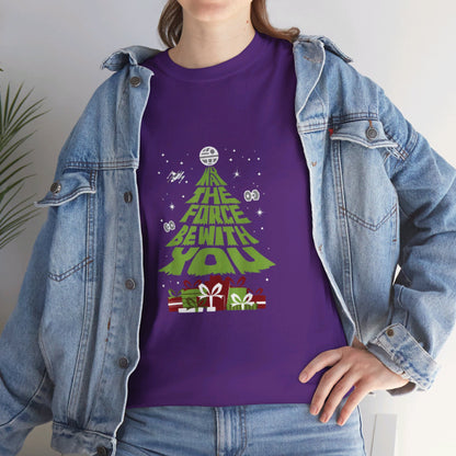 OMNI™ May The Force Be With You Christmas Tree Unisex Heavy Cotton T-Shirt