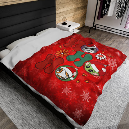 OMNI™ HO! HO! HO! Star Wars Christmas Themed Velveteen Plush Blanket