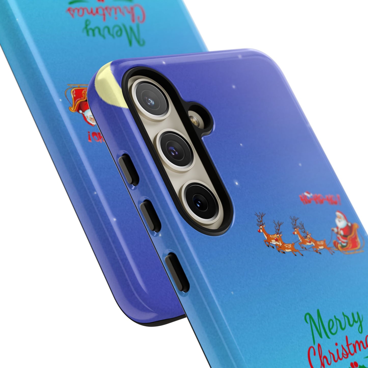 OMNI™ Santa and His Reindeer (Merry Christmas) Starry Night Double Layered Phone Cases